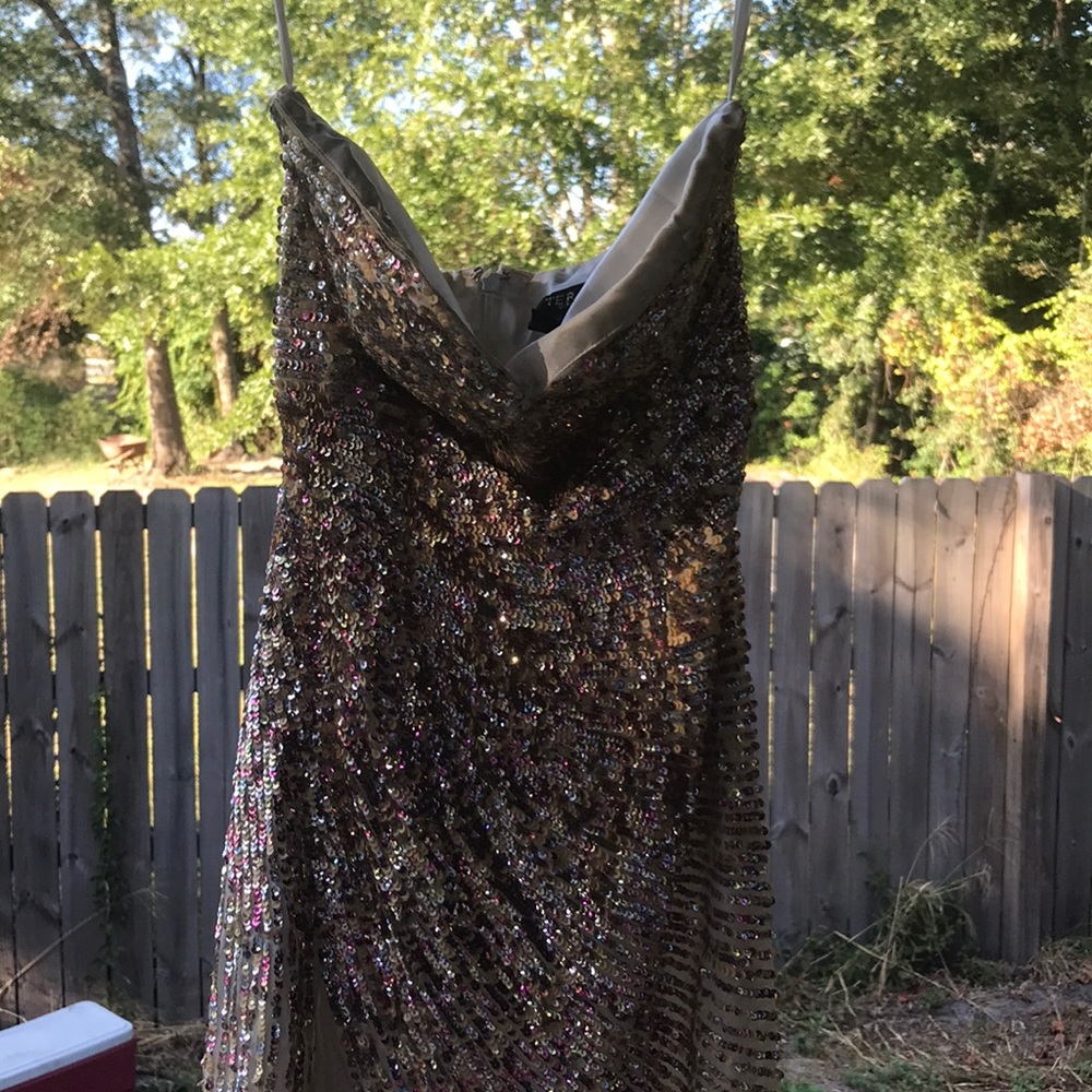 White sequin dress